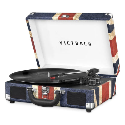 Journey Bluetooth Suitcase Record Player with 3-Speed Turntable