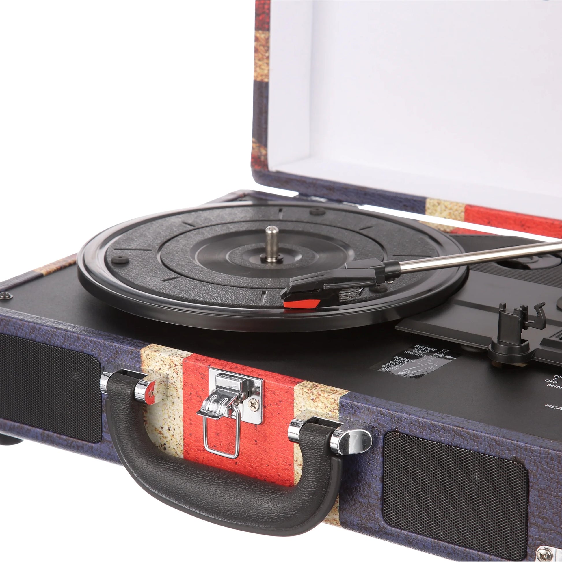 Journey Bluetooth Suitcase Record Player with 3-Speed Turntable