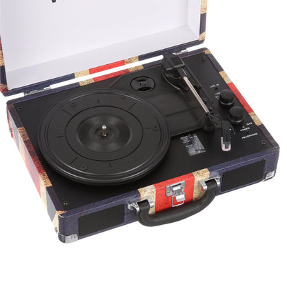 Journey Bluetooth Suitcase Record Player with 3-Speed Turntable