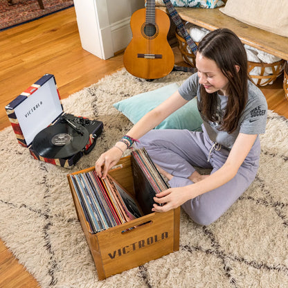 Journey Bluetooth Suitcase Record Player with 3-Speed Turntable